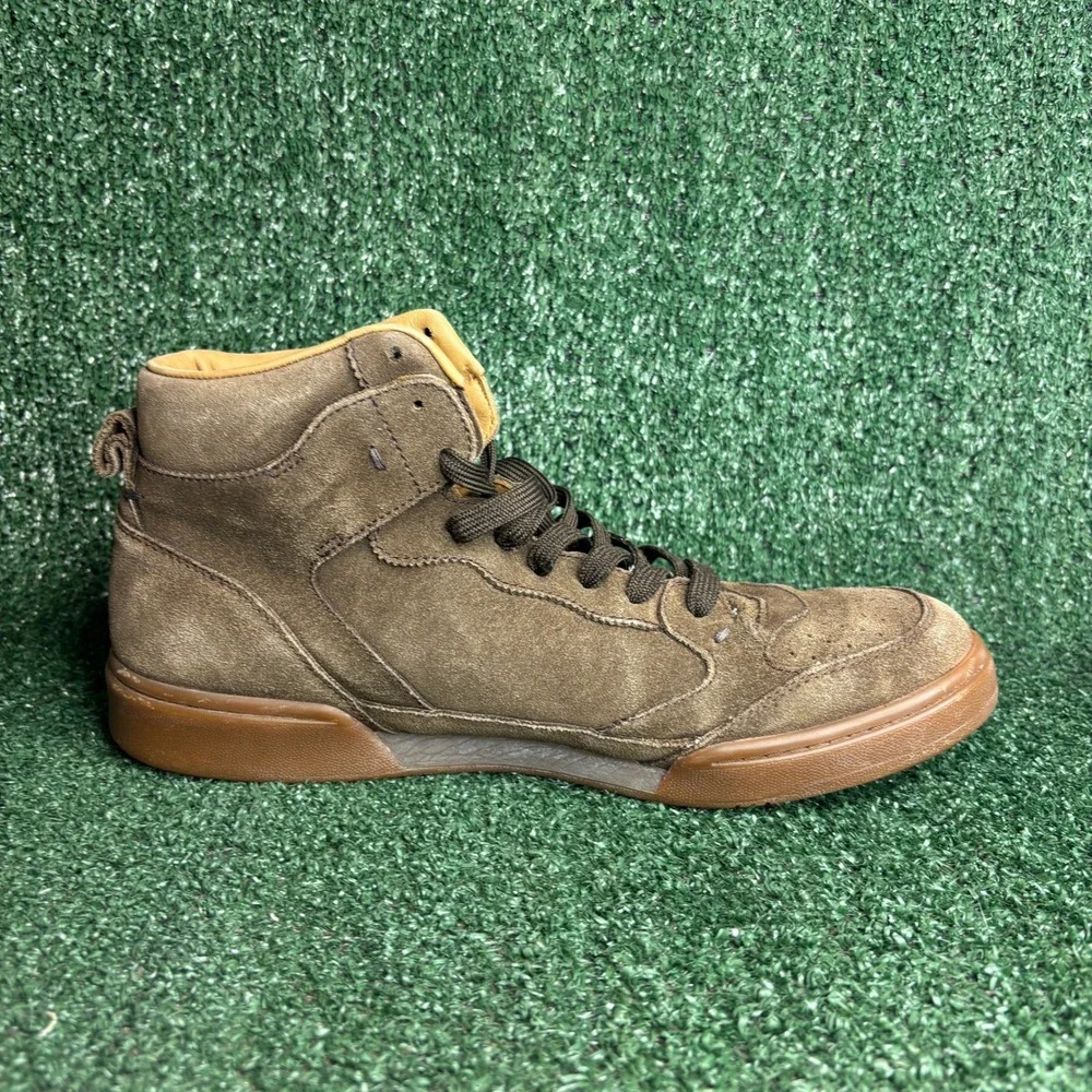 Polo Ralph Lauren Court Suede High Top Classic Preppy Sneakers Brown Men Sz 11.5
